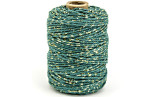 Vivant Cord Cotton Lurex Twist Common Teal and Gold 50 MT 2MM