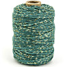 Vivant Cord Cotton Lurex Twist Common Teal and Gold 50 MT 2MM