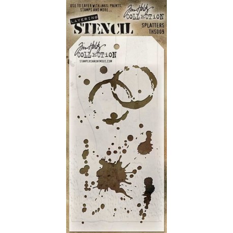 Tim Holtz Layered Stencil Splatters