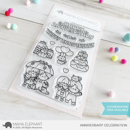 Mama Elephant ANNIVERSARY CELEBRATION Clear Stamp