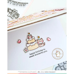 Mama Elephant BIRTHDAY CELEBRATION Clear Stamp