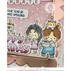Mama Elephant BIRTHDAY CELEBRATION Clear Stamp