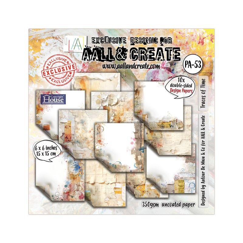 Aall & Create Paper Pad 53 - Traces of Time 15x15cm