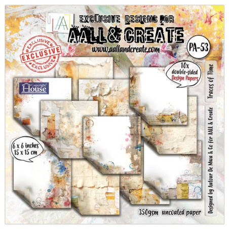 Aall & Create Paper Pad 53 - Traces of Time 15x15cm