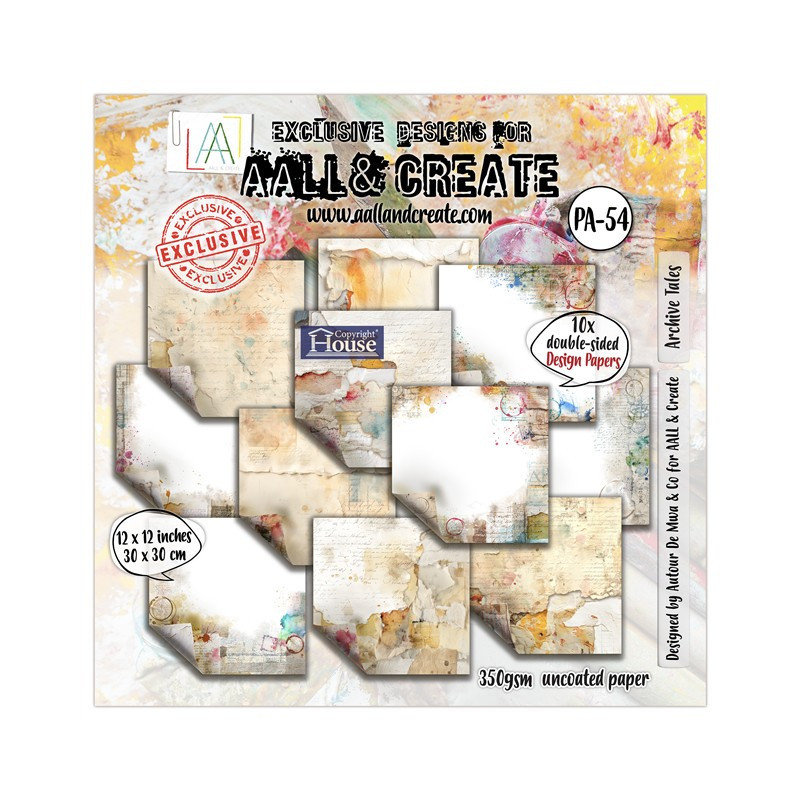 Aall & Create Paper Pad 54 - Archive Tales 30x30cm