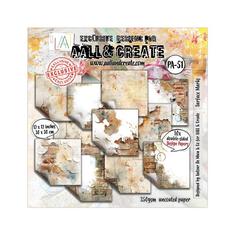 Aall & Create Paper Pad 51 - Surface Marks 30x30cm
