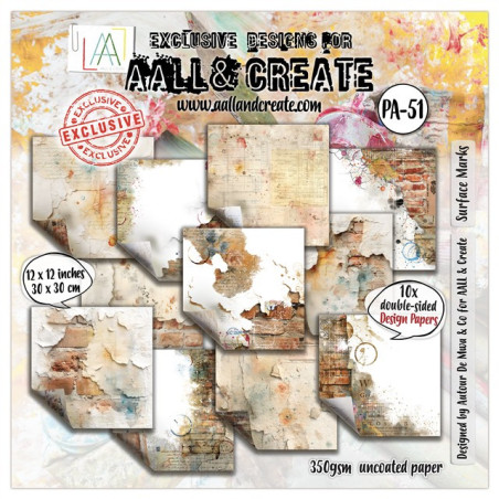 Aall & Create Paper Pad 51 - Surface Marks 30x30cm