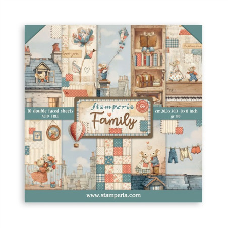 Stamperia Family Paper Pack 20x20cm