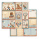 Stamperia Family Paper Sheet Assorted Cards 30x30cm