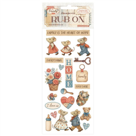 Stamperia Family Rub-On Home