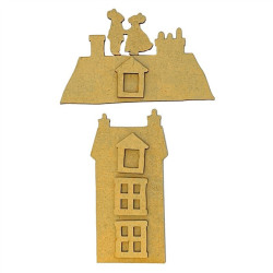 Stamperia MDF Crafty Shapes Blanks House and Mice