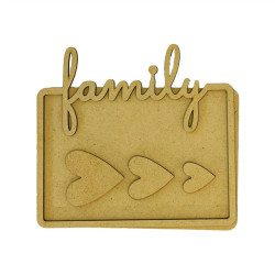 Stamperia MDF Crafty Shapes Blanks Plate Family Hearts