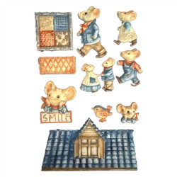 Stamperia Family Silicon Mould A5 Mice
