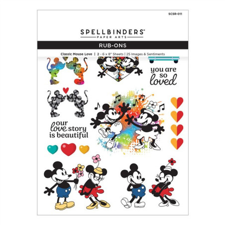 Spellbinders Classic Mouse Love Rub-Ons