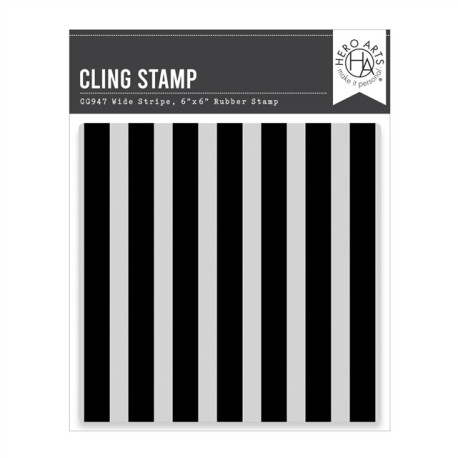 Hero Arts Packed With Love Cling Rubber Stamp Wide Stripe Bold Print