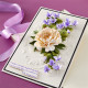 Spellbinders The Poet's Garden Etched Dies Wild Violet and Ladybugs