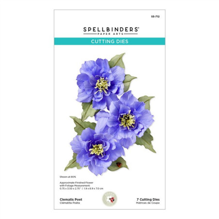 Spellbinders The Poet's Garden Etched Dies Clematis Poet