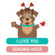 Spellbinders Sending Hugs Etched Dies Darling Dog