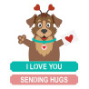 Spellbinders Sending Hugs Etched Dies Darling Dog