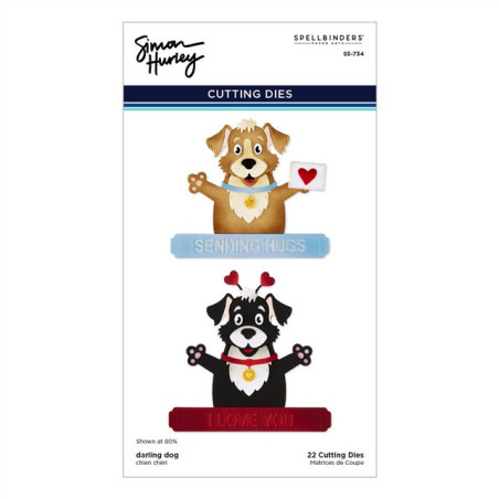 Spellbinders Sending Hugs Etched Dies Darling Dog