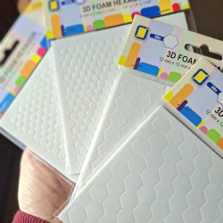 3D Foam Hexagon 6x6x2mm