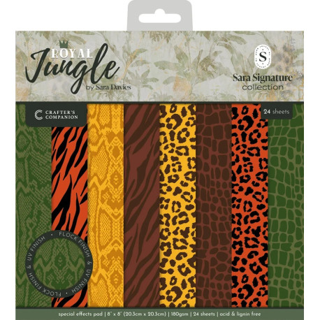Crafter's Companion by Sara Signature Royal Jungle Paper Pad 20x20cm