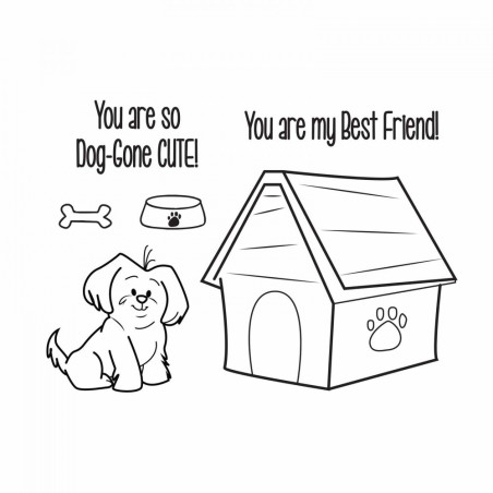 Framelits Die Set 6 pz with Stamps - Doggone Cute 661569