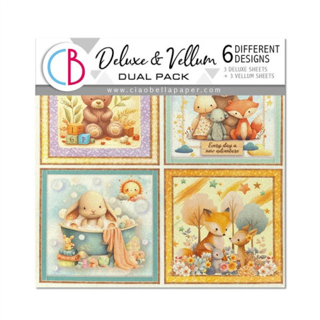 Ciao Bella LUNIBLOOM Deluxe Paper Pearl & Vellum Dual Pack Mixed 15x15cm