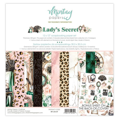 Mintay Papers Lady's Secret Paper Pad 30x30cm