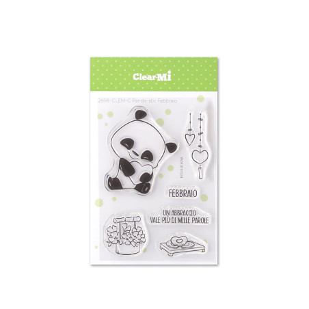 Timbro Clear-Mi 2698-CLEM-C Panda-stic Febbraio