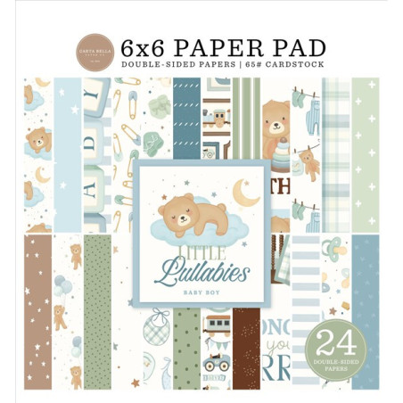 Carta Bella Little Lullabies Baby Boy Paper Pad 15x15cm