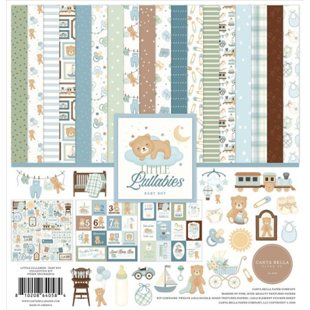 Carta Bella Little Lullabies Baby Boy Paper Pad 30x30cm