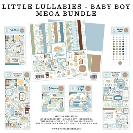 Carta Bella Little Lullabies Baby Boy Mega Bundle