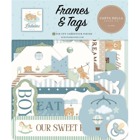 Carta Bella Little Lullabies Baby Boy Frames & Tags 33pz