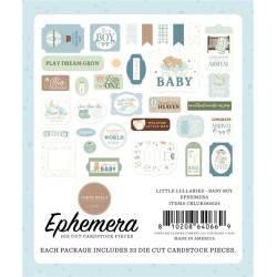 Carta Bella Little Lullabies Baby Boy Ephemera 33pz