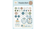Carta Bella Little Lullabies Baby Boy Adhesive Brads 25pz+4 Chipboard