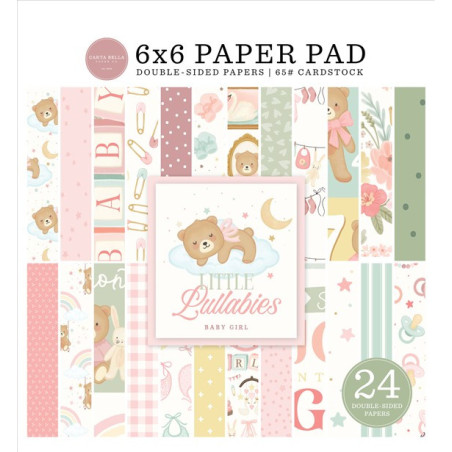 Carta Bella Little Lullabies Baby Girl Paper Pad 15x15cm