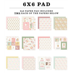 Carta Bella Little Lullabies Baby Girl Paper Pad 15x15cm
