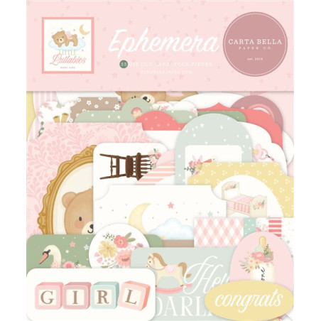 Carta Bella Little Lullabies Baby Girl Ephemera 33pz