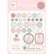 Carta Bella Little Lullabies Baby Girl Adhesive Brads 25pz+4 Chipboard