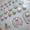 Carta Bella Little Lullabies Baby Girl Adhesive Brads 25pz+4 Chipboard