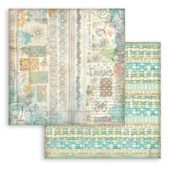 Stamperia Daisy Art MAXI Backgrounds Paper Pack 20x20cm