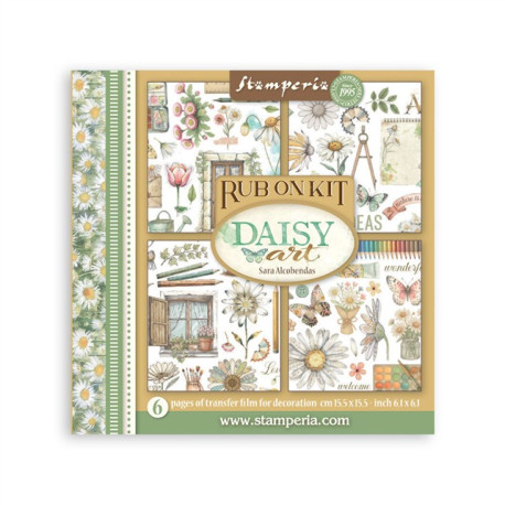 Stamperia Daisy Art Rub-On Assortment