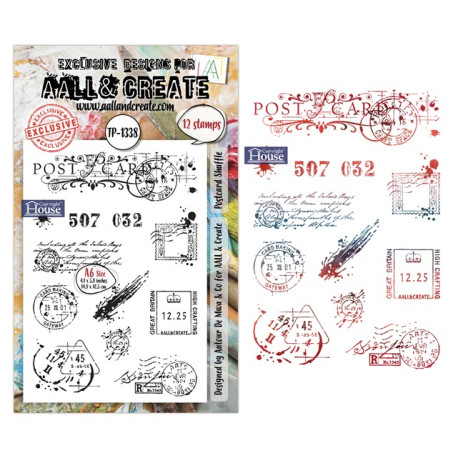 AALL & Create Stamp Set A6 1338 Postcard Shuffle