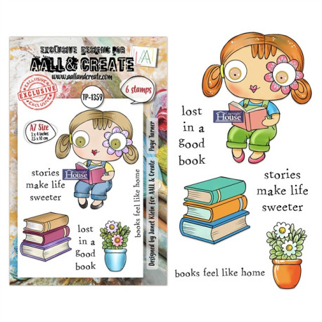 AALL & Create Stamp Set A7 1359 Page Turner