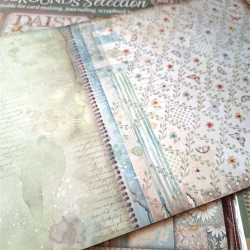 Stamperia Daisy Art MAXI Backgrounds Paper Pack 20x20cm