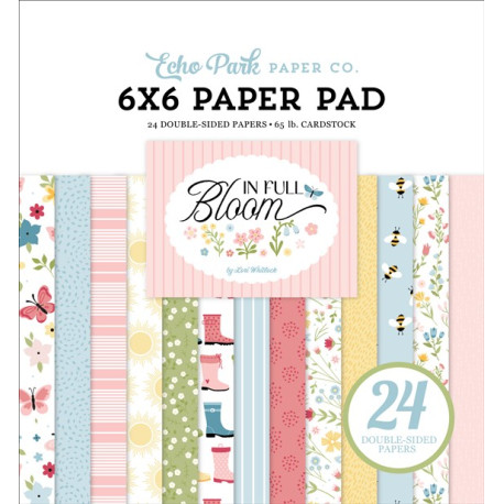 Echo Park In Full Bloom Paper Pad 15x15cm
