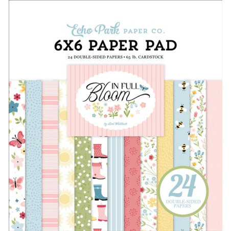 Echo Park In Full Bloom Paper Pad 15x15cm
