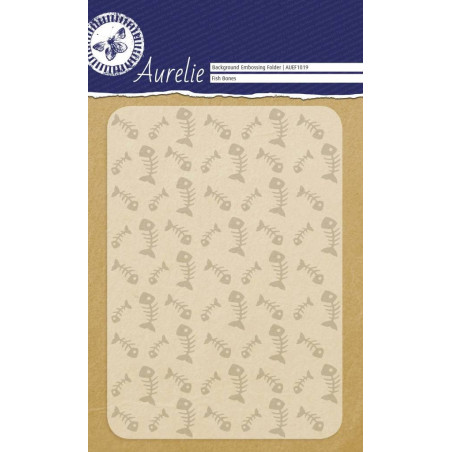 Aurelie Fish Bones Background Embossing Folder