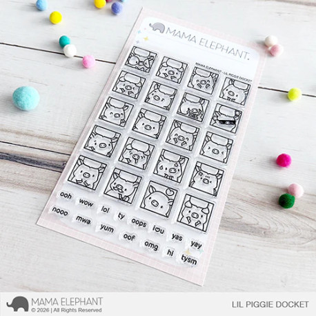 Mama Elephant LIL PIGGIE DOCKET Clear Stamp